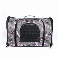Sac de transport pour animaux de compagnie portable, imprimé, respirant, imperméable, pliable, avec fermeture éclair, grande capacité, rectangulaire, pour chat