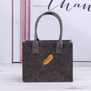 ถุงผ้าสักหลาดใช้ซ้ำได้สำหรับงานหนักกระเป๋าช้อปปิ้งเป็นมิตรกับสิ่งแวดล้อมสำหรับเป็นของขวัญขายปลีกโปรโมชั่นการสร้างแบรนด์และกิจกรรมขององค์กร - Product Image 1