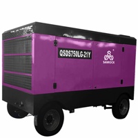 Compresseur d'air à vis 21 bars haute pression pour l'exploitation minière, compresseur d'air diesel mobile à vis
