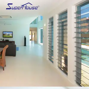 Superhouse זכוכית חלון תריסי מודרני עיצוב חיצוני אלומיניום סגסוגת מסגרת אור זכוכית תריסי דלת חלון