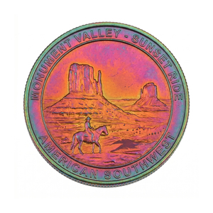 Moneta commemorativa professionale in rame spazzolato Challenge Coin Monument Valley Sunset Ride per regalo <span class=keywords><strong>di</strong></span> <span class=keywords><strong>addio</strong></span> - Product Image 1