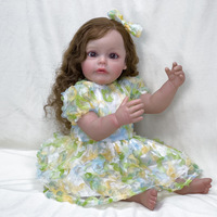 Muñeca Reborn de Pelo Largo, Muñeca de Vinilo de Simulación, Juguete de Compañía para Niñas, Regalo para Niñas, Venta al por Mayor