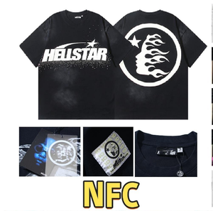 T-shirt décontracté à manches courtes pour hommes et femmes, imprimé, 100% coton pur, série Fashion Hell, été - Product Image 1