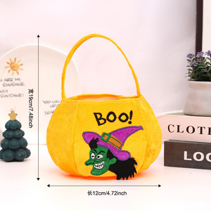 Bolsa de Halloween para Niños, Linda Bolsa de Truco o Trato, Bolso de Mano con Diseño de Murciélago, Cubo para Dulces - Product Image 2