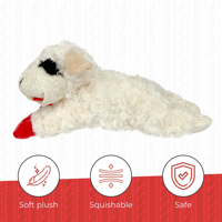 Peluche Chien en Forme de Côtelette d'Agneau en Gros, Jouet en Peluche Extra Doux pour Chiens, 5 Squeakers, Jouet à Mâcher pour Chiens, Jouet Mignon pour Animaux de Compagnie