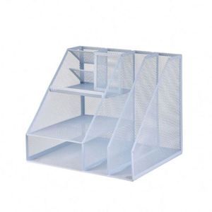 Multifunctional Black Metal Mesh Desk <b>Organizer</b> <b>File</b> Storage Stationery Set for Office and Home Supplies - Product Image 6