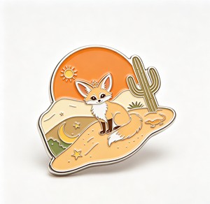Custom Fox Desert Enamel Metal <b>Pin</b> Magnetic Hat Clip Animal Lapel <b>Badge</b> for Gifts and Outdoor - Product Image 2