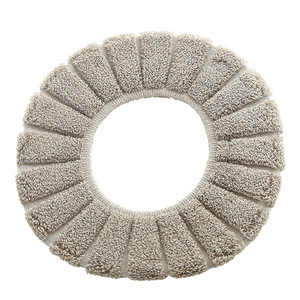 Funda de asiento de inodoro estilo nórdico con asa, funda de asiento de inodoro de punto grueso en forma de O, lavable, con diseño de calabaza. - Product Image 3