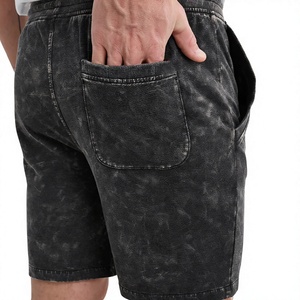 Best Streetwear Fashion Mens Acid Washed Shorts Oversized Gym Shorts Blank Custom Jogger Summer Weather Outerwear Shorts - Product Image 4
