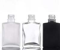 Bouteille d'huile essentielle carrée plate personnalisable avec logo, 15 ml, 30 ml, 50 ml, 100 ml, 120 ml, en verre avec tête compte-gouttes en plastique pour cosmétiques