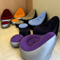 Canapé gonflable personnalisé, chaise longue portable, fauteuil gonflable individuel d'extérieur avec repose-pieds