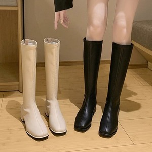 2024 Botas femininas Novo Estilo Zíper Traseiro Sobre O Joelho Botas Femininas Tendência de Moda Feminina Botas de Couro - Product Image 3