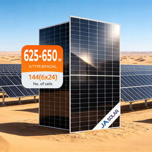 แผงโซลาร์เซลล์ JA Solar แบบ N-Type 625W 630W 640W 650W สำหรับติดตั้งบนหลังคาแบบสองหน้า - Product Image 1