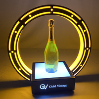 Présentoir à vin en plastique acrylique LED siège de lumière de vin lumineux porte-bouteille de Champagne Glorifier