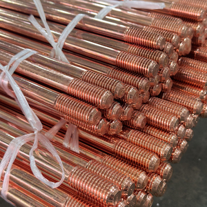 قضيب تأريض نحاسي دائري نقي / قضيب تأريض نحاسي للحماية من الجهد العالي ونظام التأريض - Product Image 1