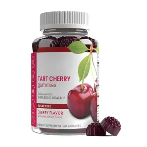 Natural Vegan Tart Cherry Gummies Vitamin C Metabolic Health Sugar Free Tart Cherry Gummies