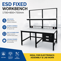 Banco di Lavoro ESD Fisso Leenol, Design Modulare, Postazione di Controllo Statico per Sala di Ispezione Elettronica