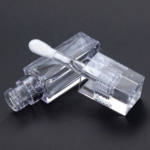 2026 New Arrival Lip Gloss Container Containers, Round Cap and square Lipgloss Tube Cosmetic <b>case</b> with Thick <b>Wall</b> - Product Image 2