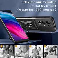 Étui de protection antichoc avec fenêtre coulissante et protection intégrale de l'objectif de la caméra pour Infinix Note 50 Pro 4G/Note 50 4G/Note 50X5G