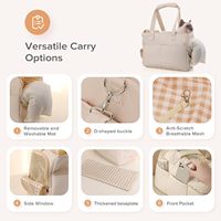 Sac à dos de transport pour animaux de compagnie en polyester écologique de luxe, pour chiens et chats, petits chiens, souple, pliable, lavable, respirant, imperméable