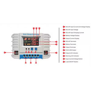 Controlador de Carga de Batería de Panel Solar Inteligente Automático GCSOAR NT6024-50A 12v 24v, Inversor de 50A PWM, Kit Solar Hecho en China - Product Image 5