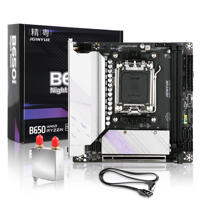 AM5 B650i Night Devil SATA Integrated DDR4 ITX Motherboard Supports AMD for Ryzen 7000/8000/9000 Series CPU DDR5 RAM Server New