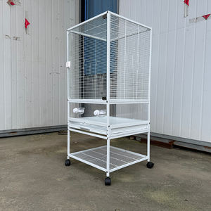 <span class=keywords><strong>Cage</strong></span> à oiseaux en métal pour petits animaux en gros, <span class=keywords><strong>cage</strong></span> à perroquet confortable de grande taille pour l'extérieur avec roues fixables - Product Image 3