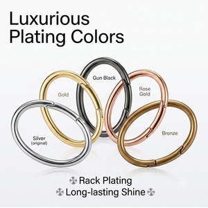 Nolvo World Anello in Metallo Placcato Saldato Rotondo Vintage di Lusso in 6 Misure per Parti di Borse Personalizzabili di Alta Qualità - Product Image 3
