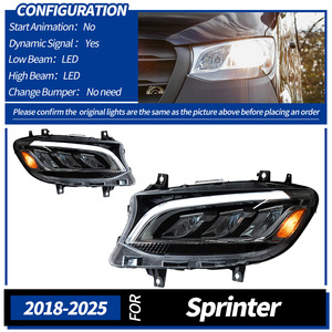 ชุดไฟหน้า LED สำหรับ<span class=keywords><strong>รถยนต์</strong></span> Mercedes Sprinter 2018-2025อุปกรณ์ตกแต่งรถยนต์ไฟเลี้ยวกลางวัน6000K - Product Image 3