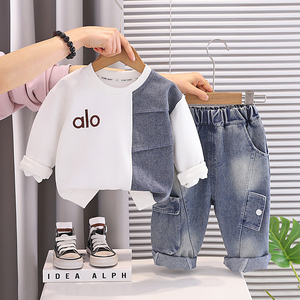 Nuovo Arrivo 2026: Completo Primaverile/Autunnale da Bambino 2 Pezzi - Felpa con Cappuccio in Cotone a Maniche Lunghe con Tasche e Stampa Cartoon, Stile Casual e alla Moda per Bambini - Product Image 2