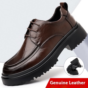 Semi Formal para hombre 38-44 Dos capas de cuero de vaca EVA Caucho Negro <span class=keywords><strong>Snickers</strong></span> para hombres para oficina Zapatos de cuero oficiales italianos para hombres - Product Image 2