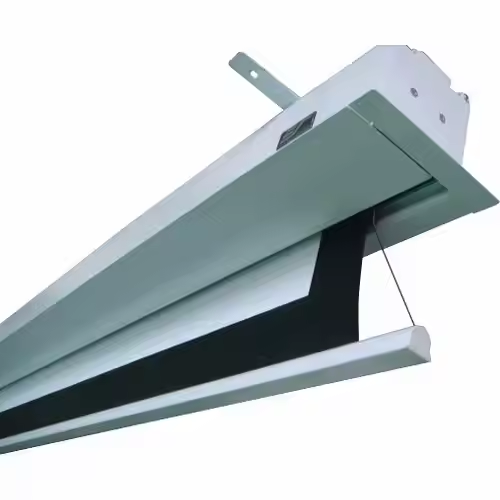 TELON Ceiling Recessed Projection Screen with Remote Motorized Tab-Tension in Ceiling Projection Screen