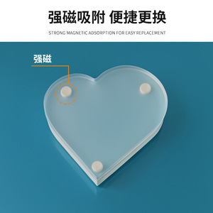Acrylic <b>Photo</b> <b>Frame</b> Holder Heart Shape 60mm Thickness 10mm For Home Decor Display Rack - Product Image 5