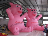 Mascotte de cochon gonflable géant rose personnalisée, décoration animale gonflable pour fête sur le thème de la ferme en extérieur