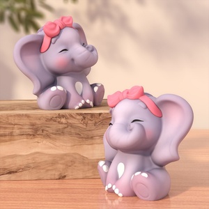 Moule à bougie en silicone en forme d'éléphant mignon 3D, moule DIY pour bougie, décoration de la maison, moule à bougie parfumée, résine - Product Image 4