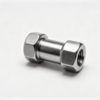 Raccord rapide en acier inoxydable pour collecteur usiné CNC, manchon de raccordement hexagonal, accouplement hydraulique et pneumatique, dessin personnalisé pris en charge