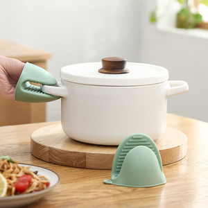 Pince à main en silicone anti-brûlure, épais et résistant à la chaleur, 1 pièce, cuisine réutilisable, four à micro-ondes - Product Image 1