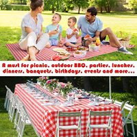 Nappe en plastique jetable personnalisée en rouleau, imperméable, avec boîte de découpe pour fêtes, pique-niques et événements