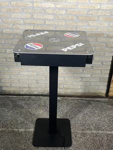 Multifunctional Advertising Charging Table with <b>Socket</b>, Retractable Charging Cable & Wireless Charger - Product Image 6