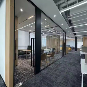 Vách kính trượt đầy đủ chiều cao phân vùng, bảng điều khiển bằng kính đôi cách âm với hệ thống có thể tháo rời để bố trí văn phòng - Product Image 6