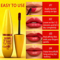 Rouge à lèvres longue tenue, couleur éclatante, effet décollable, fini mat, anti-transfert, brillant à lèvres