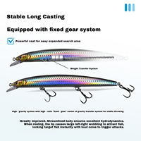 Leurre de pêche flottant Minnow 15cm 22g, leurre dur Wobbler à longue portée avec système de poids mobile