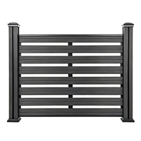 Clôture de jardin écologique en WPC, cadre en aluminium, panneau de clôture en bois composite plastique, imperméable, 6 pieds, extérieur