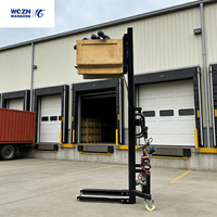 WGZN Tragbarer 300kg Kleiner Bühnen-Soundlift-Stapler 1,6m Abnehmbarer Gabelstapler Mini Elektrischer Hubwagen