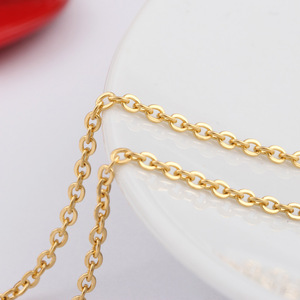 Collar de Cadena O de 45cm 50cm, Acero Inoxidable, Chapado en Oro, para Uso Diario, Accesorios de Moda - Product Image 2