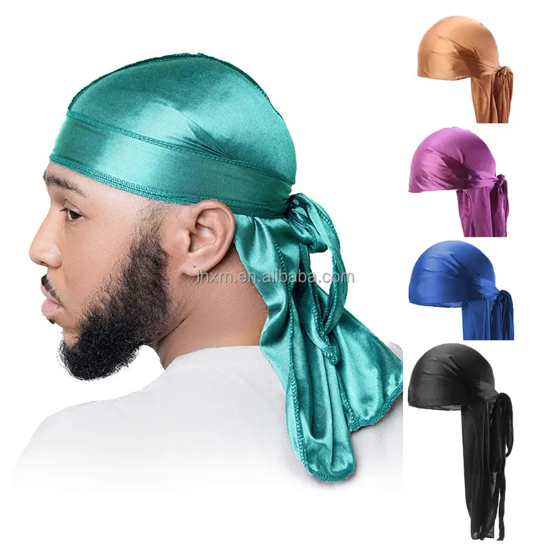 Wholesale Colorful Cheap Price Du Rags Durag Men Women Satin Silky Durags In Stock