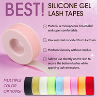 Ruban adhésif pour extensions de cils en micro-mousse personnalisé, de qualité professionnelle, coloré (bleu, noir, rose vif), style croisé, marque privée