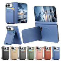 Étui magnétique pour iPhone 18 Duo avec porte-cartes, pochette et rabat anti-chute