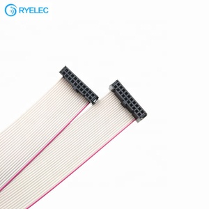 Câble plat à ruban personnalisé en usine FC-20Pin, pas de 2,0 mm, 2*10P, 2651 28AWG avec connecteur femelle IDC double rangée - Product Image 2