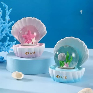 Souvenir de plage personnalisé, globe à neige en résine, artisanat décoratif, boule à neige aquatique - Product Image 4